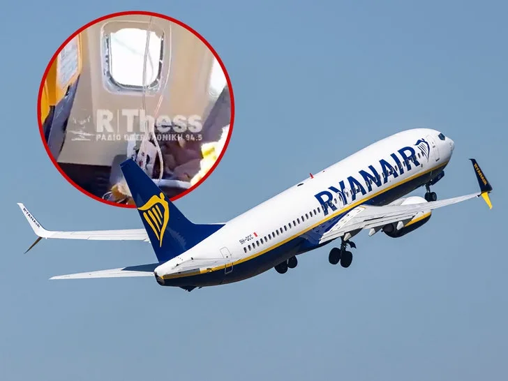 Пассажир Ryanair чуть не вылетел из окна во время рейса — фото 1