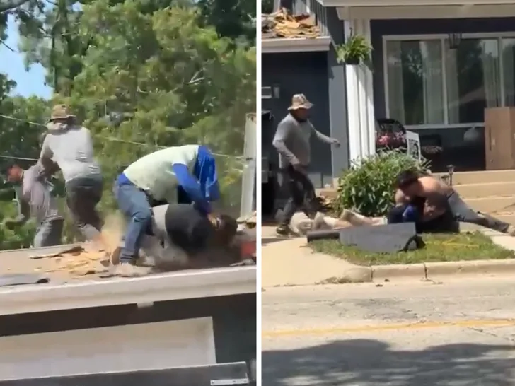Кровельщики устроили жестокую драку на крыше: видео