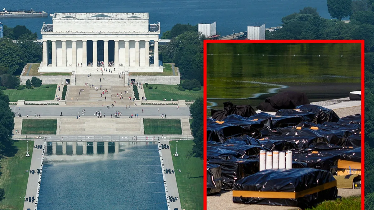 Lincoln Memorial Reflecting Pool Cleanup After July 4 Fireworks