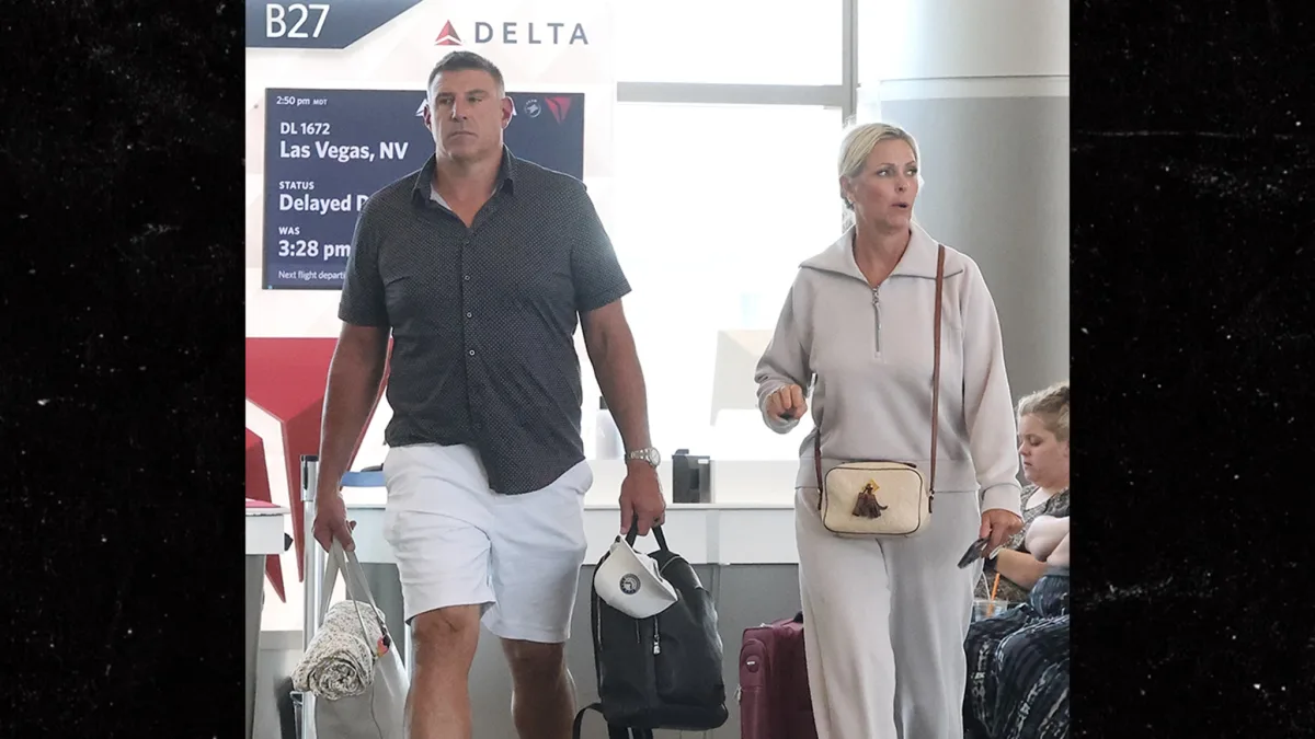 Mike Vrabel and Wife Jen Spotted at Airport After Taylor Swift Wedding