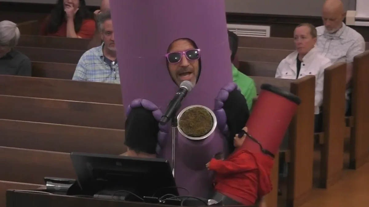 Man in Bong Costume Crashes New Jersey Township Meeting