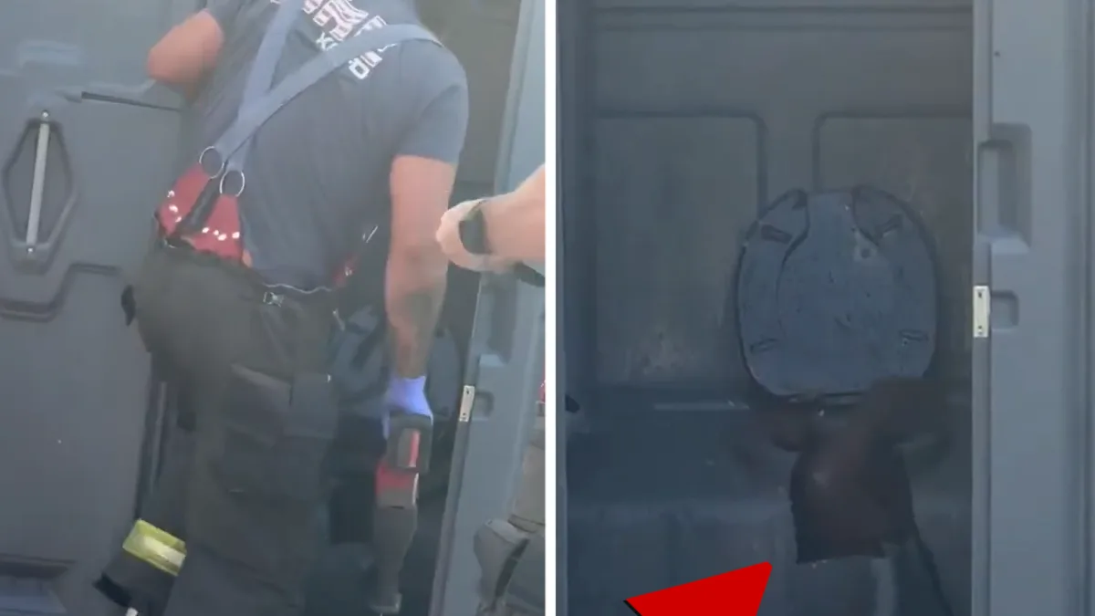 Man Trapped in Porta-Potty Rescued by Firefighters